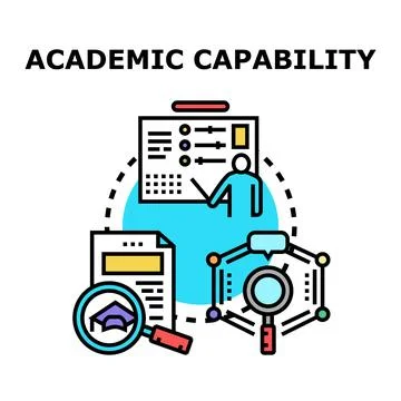 Developing academic capability evaluating research and learning skills Stock Illustration