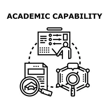 Developing academic capability evaluating research and learning skills Stock Illustration