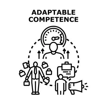 Developing adaptable competence for professional growth Stock Illustration