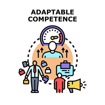 Developing adaptable competence for professional growth Stock Illustration