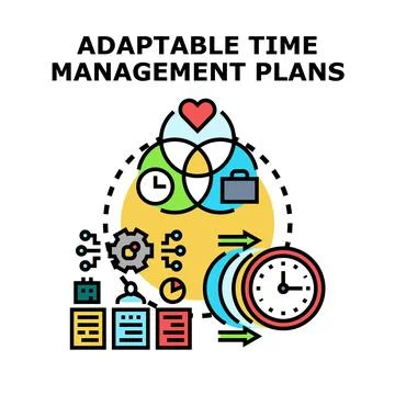 Developing adaptable time management plans for business success 스톡 일러스트