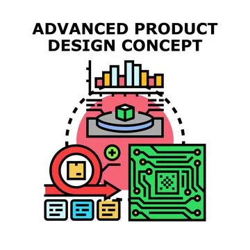 Developing advanced product design and technology concept Stock Illustration