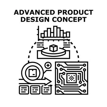 Developing advanced product design and technology concept Stock Illustration