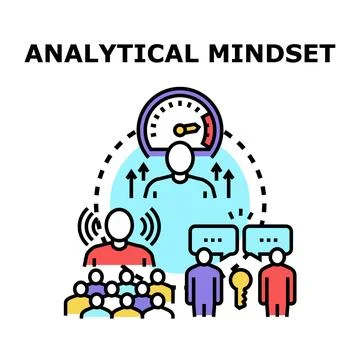 Developing analytical mindset and problem solving skills Stock Illustration