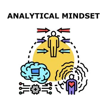 Developing analytical mindset with critical thinking and emotional intelligen Stock Illustration