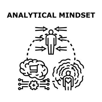 Developing analytical mindset with critical thinking and emotional intelligen Stock Illustration