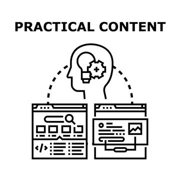 Developing and optimizing practical digital content strategy Stock Illustration
