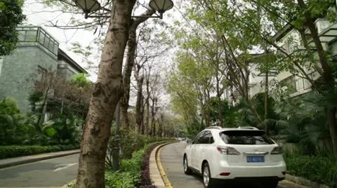 Developing and Rich China - finished residential road. Stock-Footage 22188235