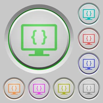 Developing application push buttons Stock Illustration