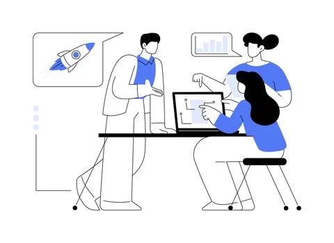 Developing a business plan abstract concept vector illustration. Stock Illustration