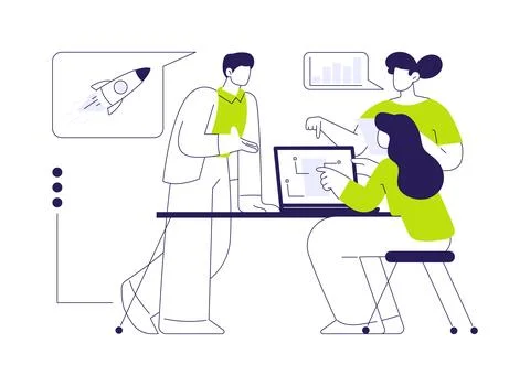 Developing a business plan abstract concept vector illustration. Stock Illustration