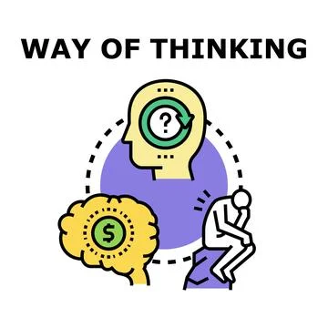 Developing business solutions through strategic thinking process Illustrazione stock