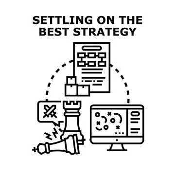 Developing business strategy planning for future success Stock Illustration