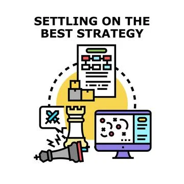 Developing business strategy planning for future success Stock Illustration