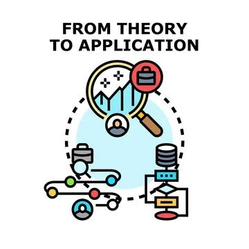 Developing business theory into practical application solution 스톡 일러스트