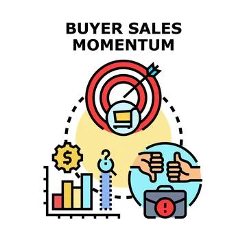 Developing buyer sales momentum strategy concept イラスト素材