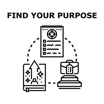 Developing career goals and business purpose strategy Illustrazione stock