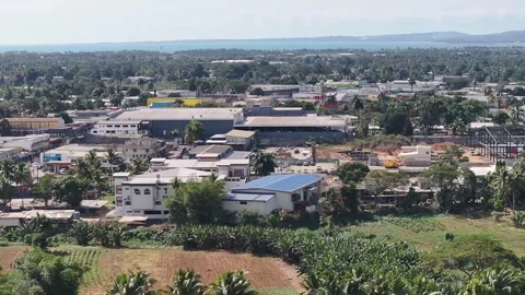 Developing Cityscape With Construction Building Sites In Nadi, Viti Levu, Fiji Video stock 294461828