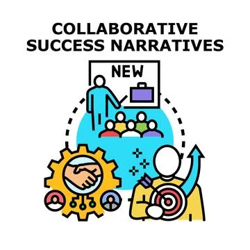 Developing collaborative success narratives for business growth 스톡 일러스트