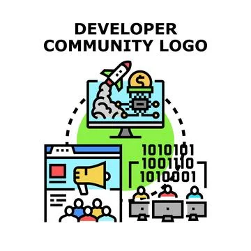 Developing a community for project growth and innovation Stock Illustration