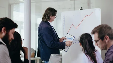 Developing company tells about successful results Video stock 93467922