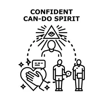 Developing confident can do spirit and determination Ilustración de archivo