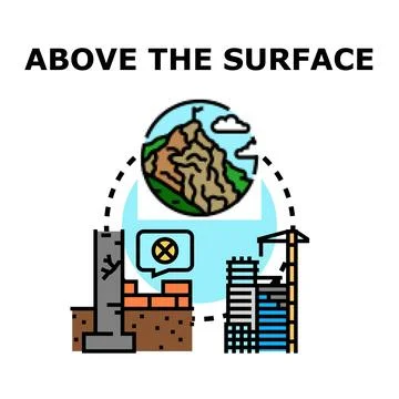 Developing construction foundation engineering and geological survey concept Stock Illustration