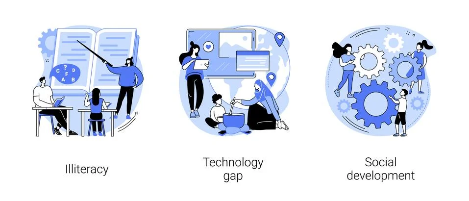 Developing country abstract concept vector illustrations. Stock Illustration