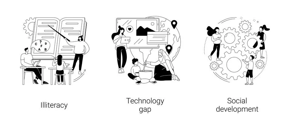 Developing country abstract concept vector illustrations. Stock Illustration