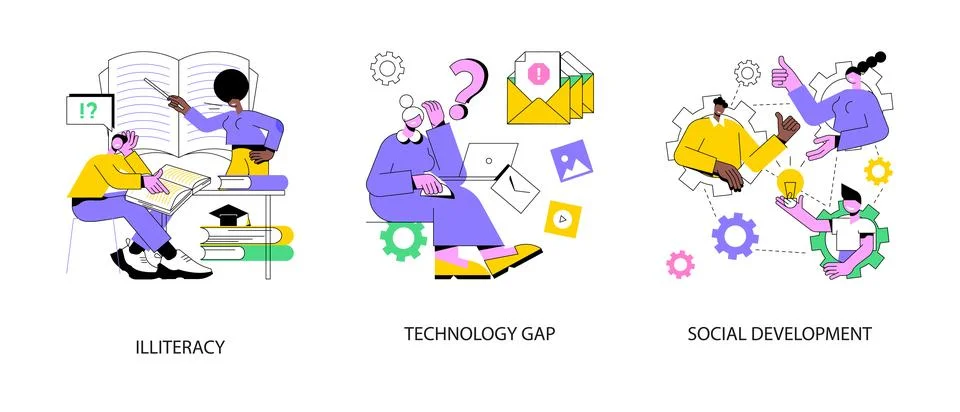 Developing country abstract concept vector illustrations. Stock Illustration