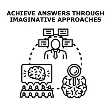 Developing creative ideas and innovative solutions through collaboration Stock Illustration