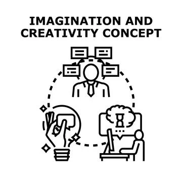 Developing creative ideas with imagination and innovation concept Stock Illustration