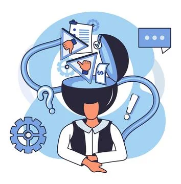 Developing Critical Thinking Skills through Analysis, Evaluation, and Decis.. Stock Illustration