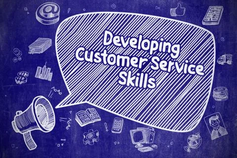 Developing Customer Service Skills - Business Concept Stock Illustration