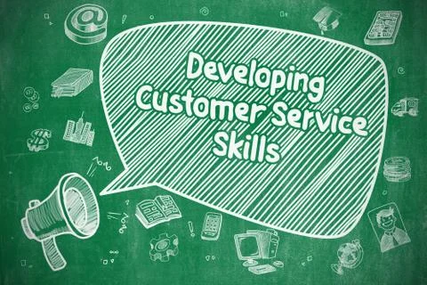 Developing Customer Service Skills - Business Concept Stock Illustration