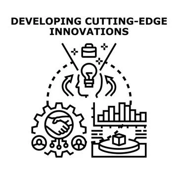 Developing cutting edge innovation and technological solutions 스톡 일러스트