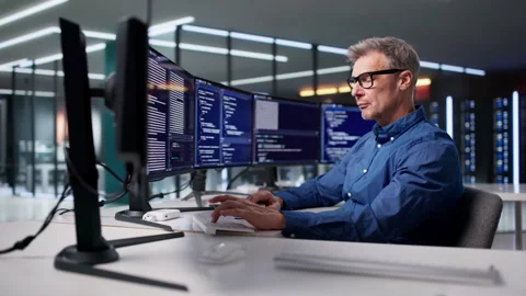 Developing Cyber Security Software For Business Video stock 329684106