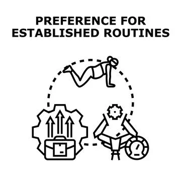 Developing daily routines for personal and professional growth Stock Illustration