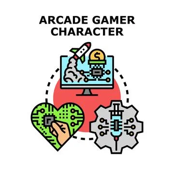 Developing digital game characters with advanced technology Stock Illustration