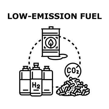 Developing ecological low emission fuel alternatives concept Stock Illustration
