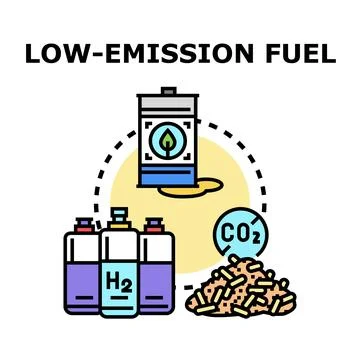 Developing ecological low emission fuel alternatives concept Stock Illustration