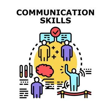 Developing effective communication skills for business interactions Stock Illustration