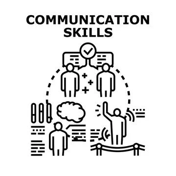 Developing effective communication skills for business interactions Stock Illustration
