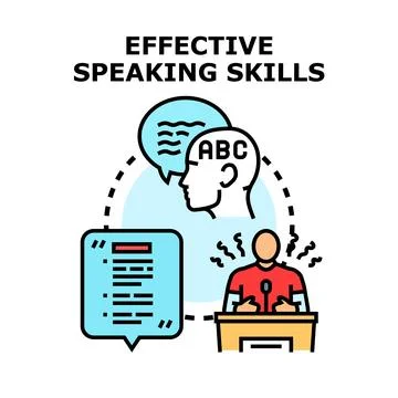 Developing effective public speaking skills for communication success 스톡 일러스트