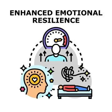 Developing emotional resilience and mental health improvement process Stock-Illustration