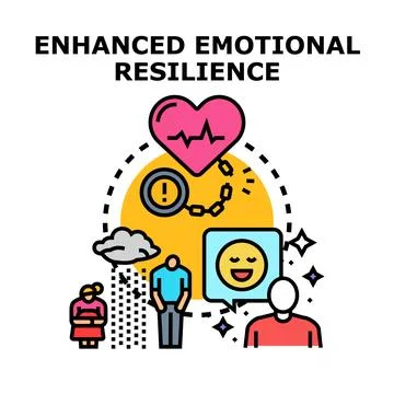 Developing emotional resilience and mental health by overcoming challenges Stock Illustration