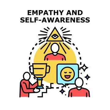 Developing empathy and self awareness for personal growth Stock Illustration