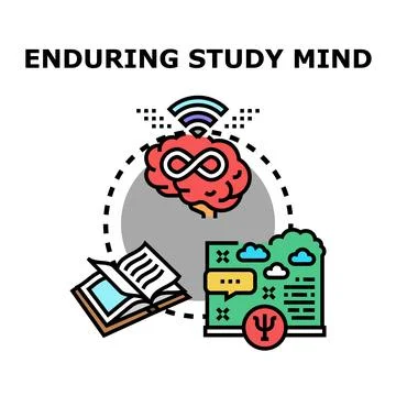 Developing enduring study mind for continuous learning Stock Illustration