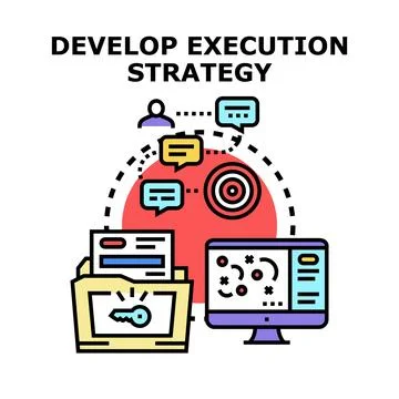 Developing an execution strategy for business project success 库存插图