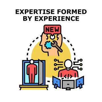 Developing expertise through continuous learning and experience process 库存插图
